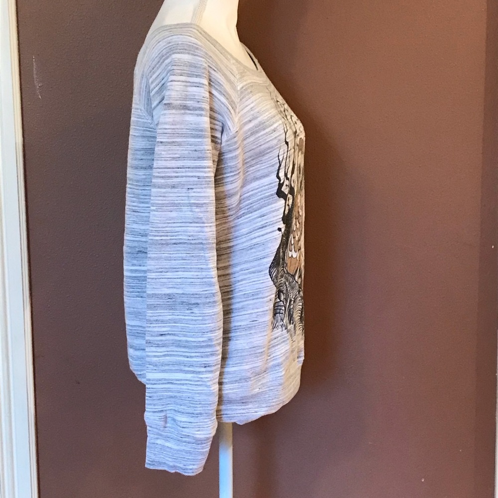 Curb Side Owl Wide Shoulder Sweatshirt. - Picture 2 of 5